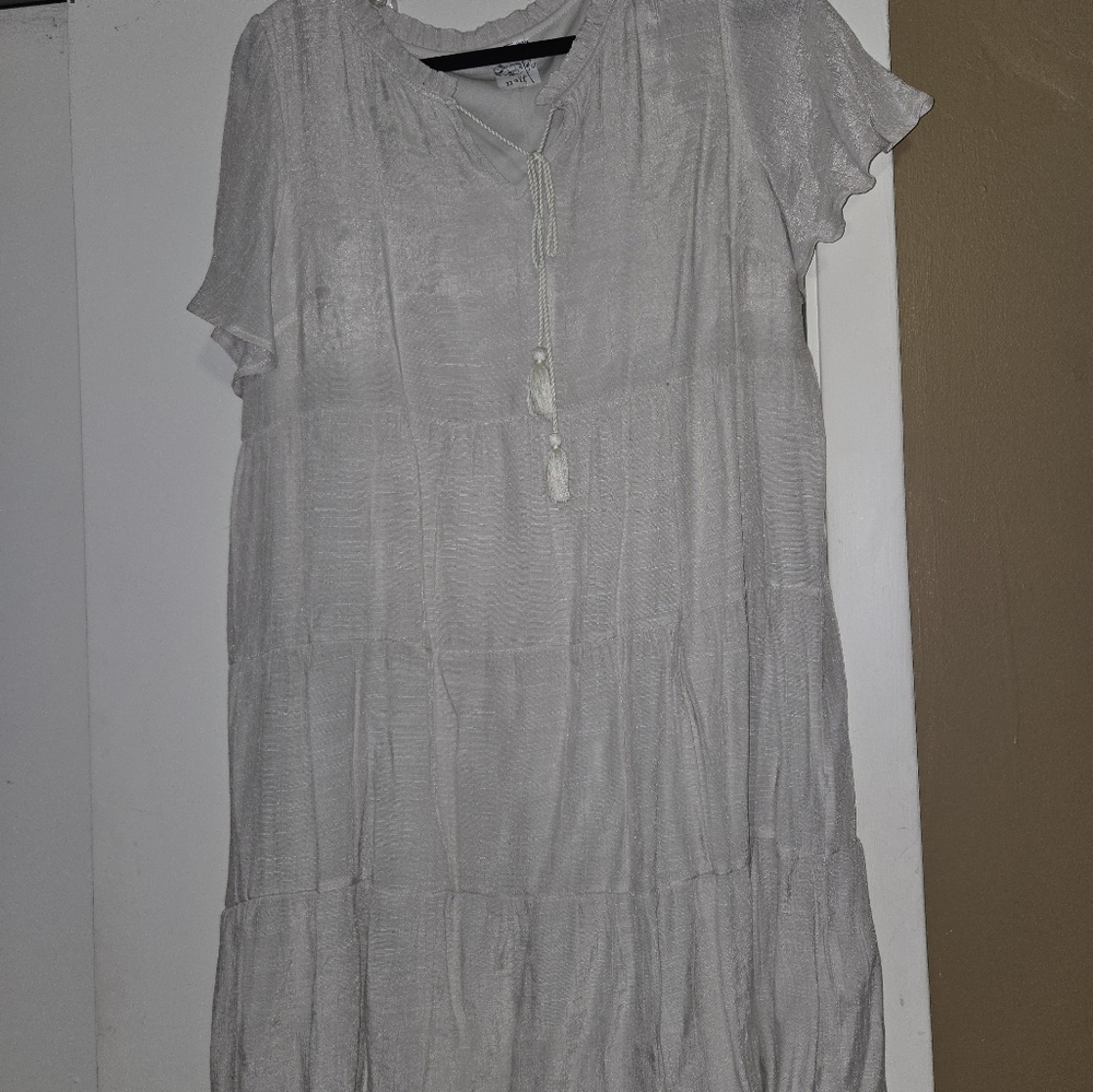 Naif Ladies Babydoll Style Light Beige Women's Dress